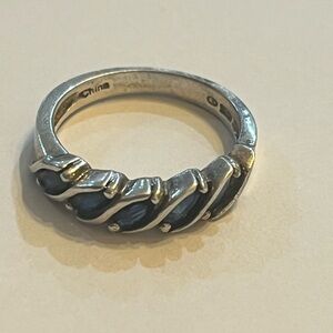 Vintage Sterling Silver and Blue Women's Ring